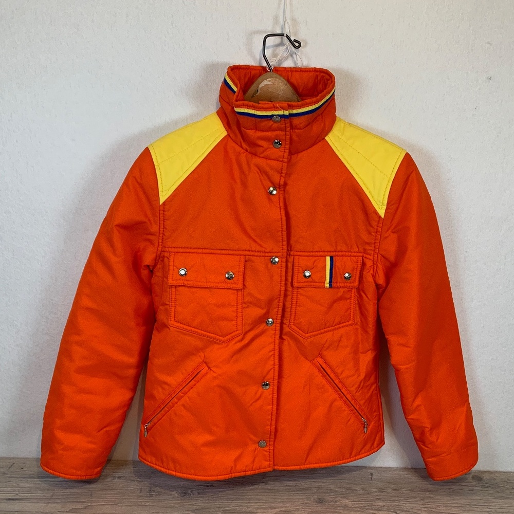 80s  Robbe Short Ski Jacket Multi-Color  S/M